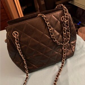 Chanel quilted vintage tote bag chain 1996-1997